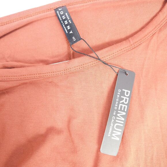 NWT Made By Johnny Womens Small Short Sleeve Draped Dolman Top w/ Side Shirring - Picture 3 of 7